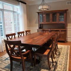 Rustic Elements Table with Custom (Amish) Hutch