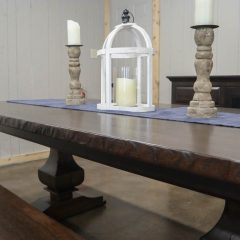 Rustic Elements - Anchor Pedestal Table & Bench