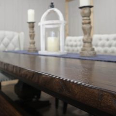 Rustic Elements Furniture - Anchor Pedestal Table & Bench