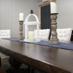 Rustic Elements Anchor Pedestal Table & Bench