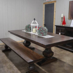 Rustic Elements Furniture - Solid Hickory Table & Bench