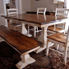 refined pedestal table