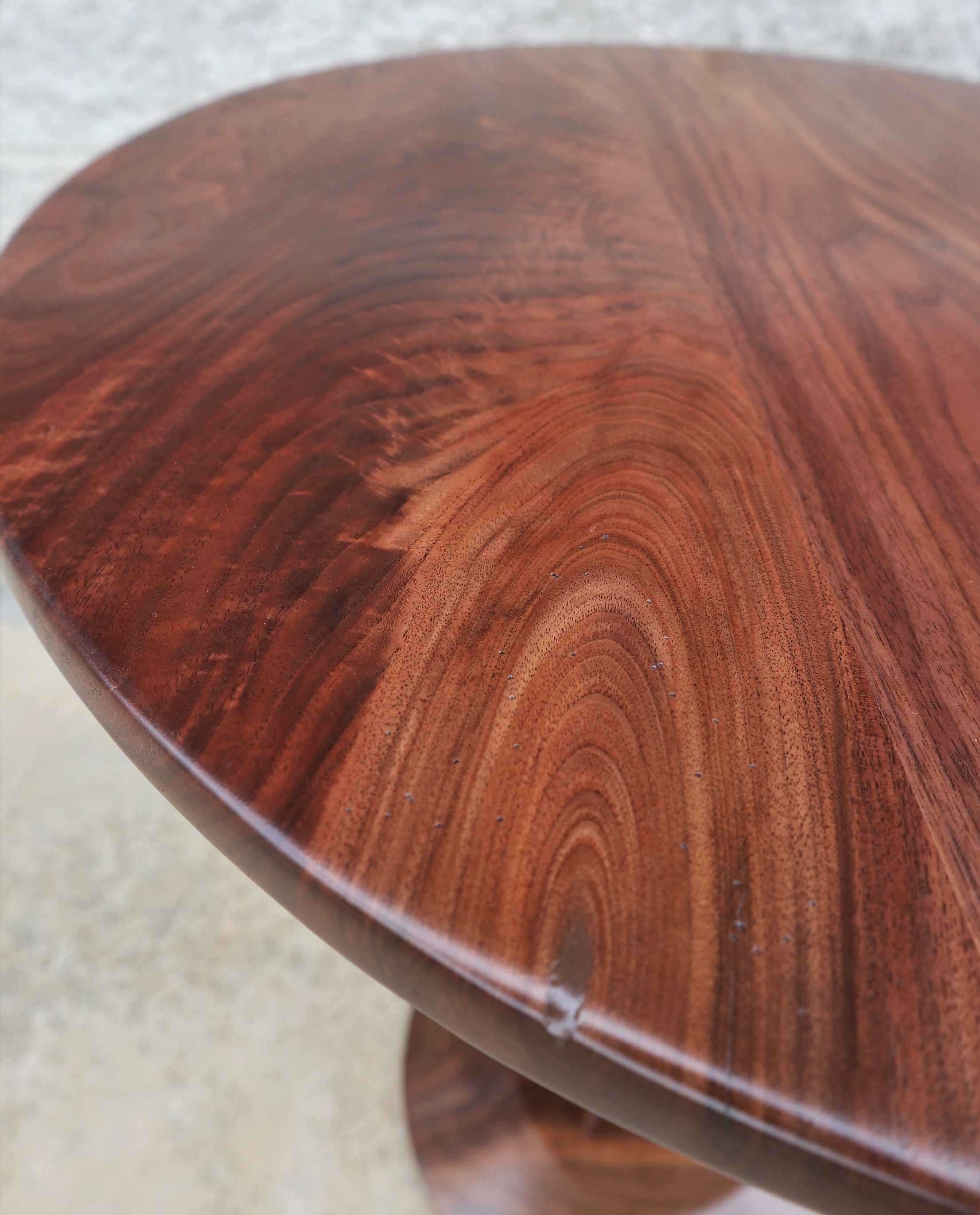 Walnut end table in humidity blog