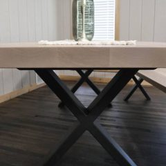 Rustic Elements - Metal-X Table & Bench