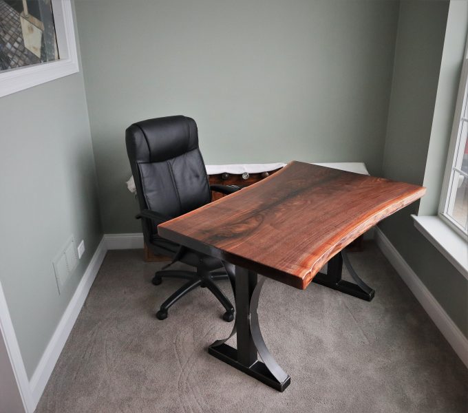 Rustic Elements Furniture Live Edge Slab Desk