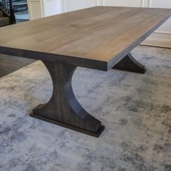 Rustic Elements Furniture - Crescent Pedestal Table