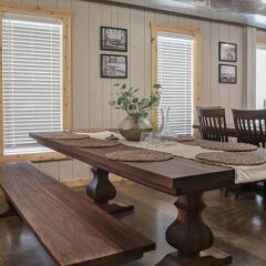 Rustic Elements - Tuscan Pedestal Table & Bench