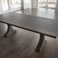 Rustic Elements Furniture - Crescent Pedestal Table