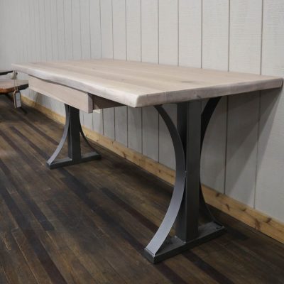 Rustic Elements Furniture - Arched Metal Base Desk