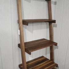 Walnut Ladder Bookshelf - Rustic Elements